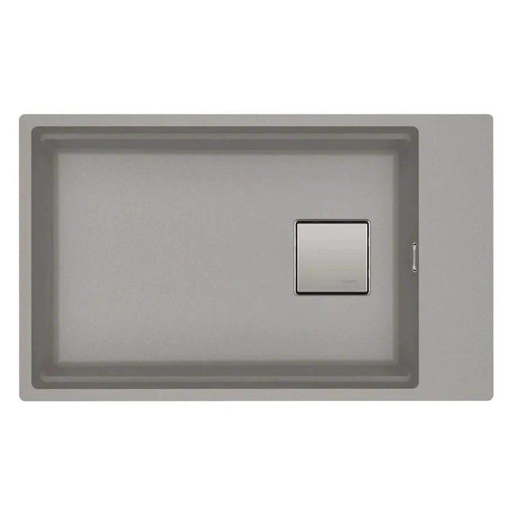 Cuba De Embutir Kubus Stone Grey Fragranite Franke 62x42 c/ Acessórios e Válvula