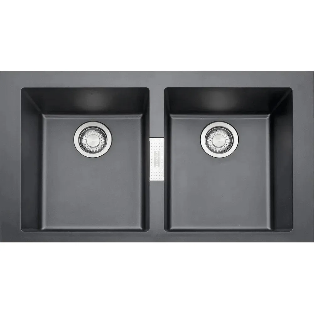 Cuba Dupla de Sobrepor 86x51x20cm Franke Sirius 620 Tectonite Carbono