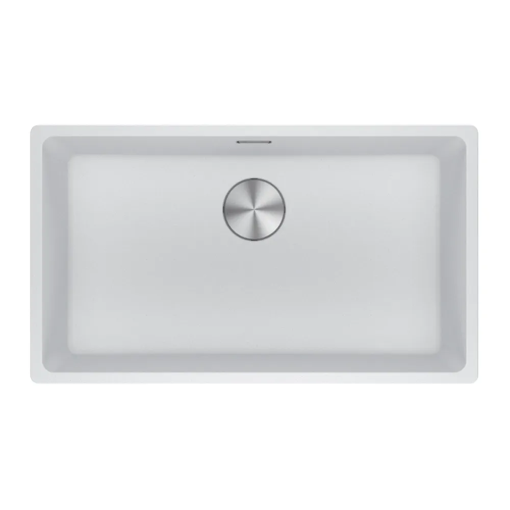 Cuba de Sobrepor ou Rente a Pedra Maris Bowl Fragranite Polar White Franke 72x40