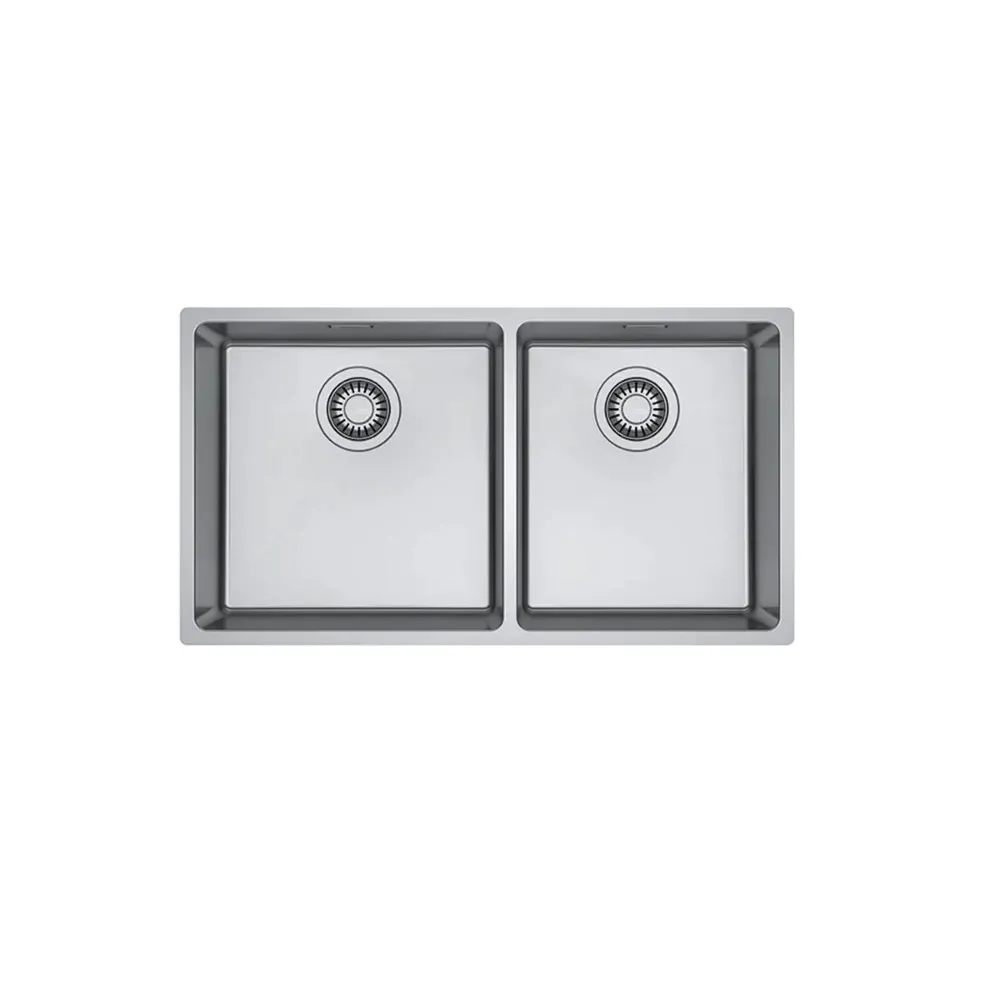 Cuba de embutir e sobrepor em aço inox Linea Dupla 74x40 cm