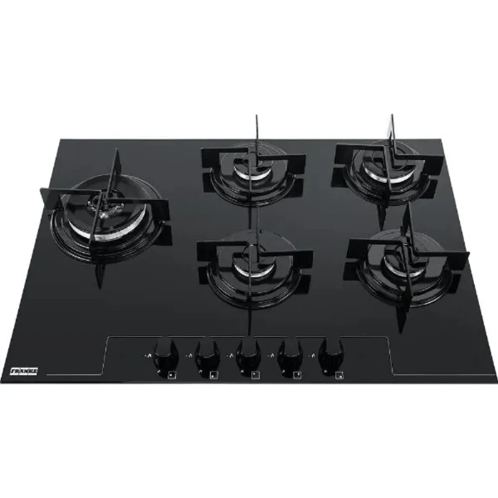 Cooktop a Gás Glass Franke 75x52 c/ 5 Queimadores