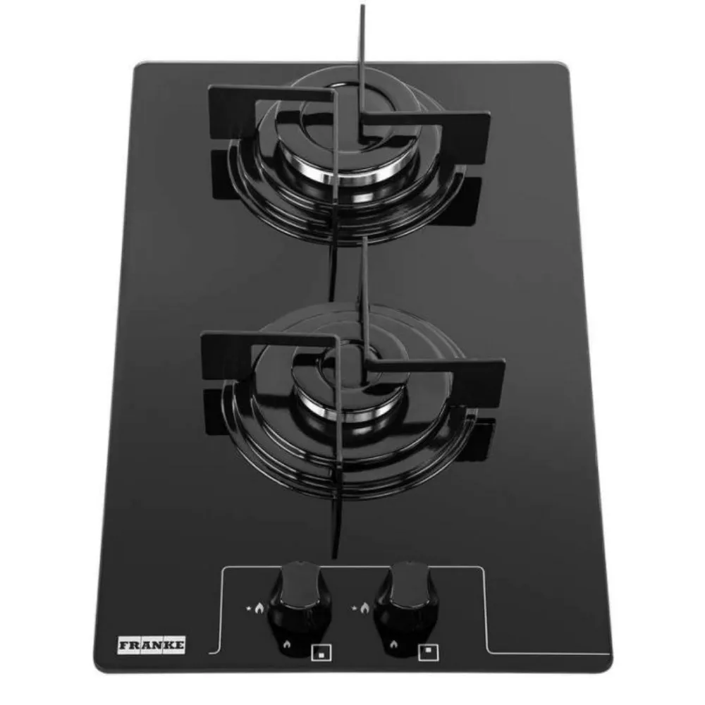 Cooktop a Gás Glass Franke 31x52 c/ 2 Queimadores