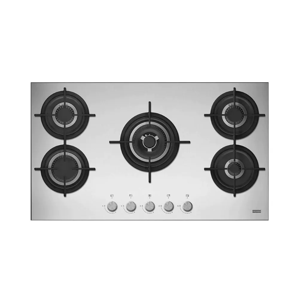 Cooktop a Gás Crystal Steel PRO Franke 88x48 c/ 5 Queimadores