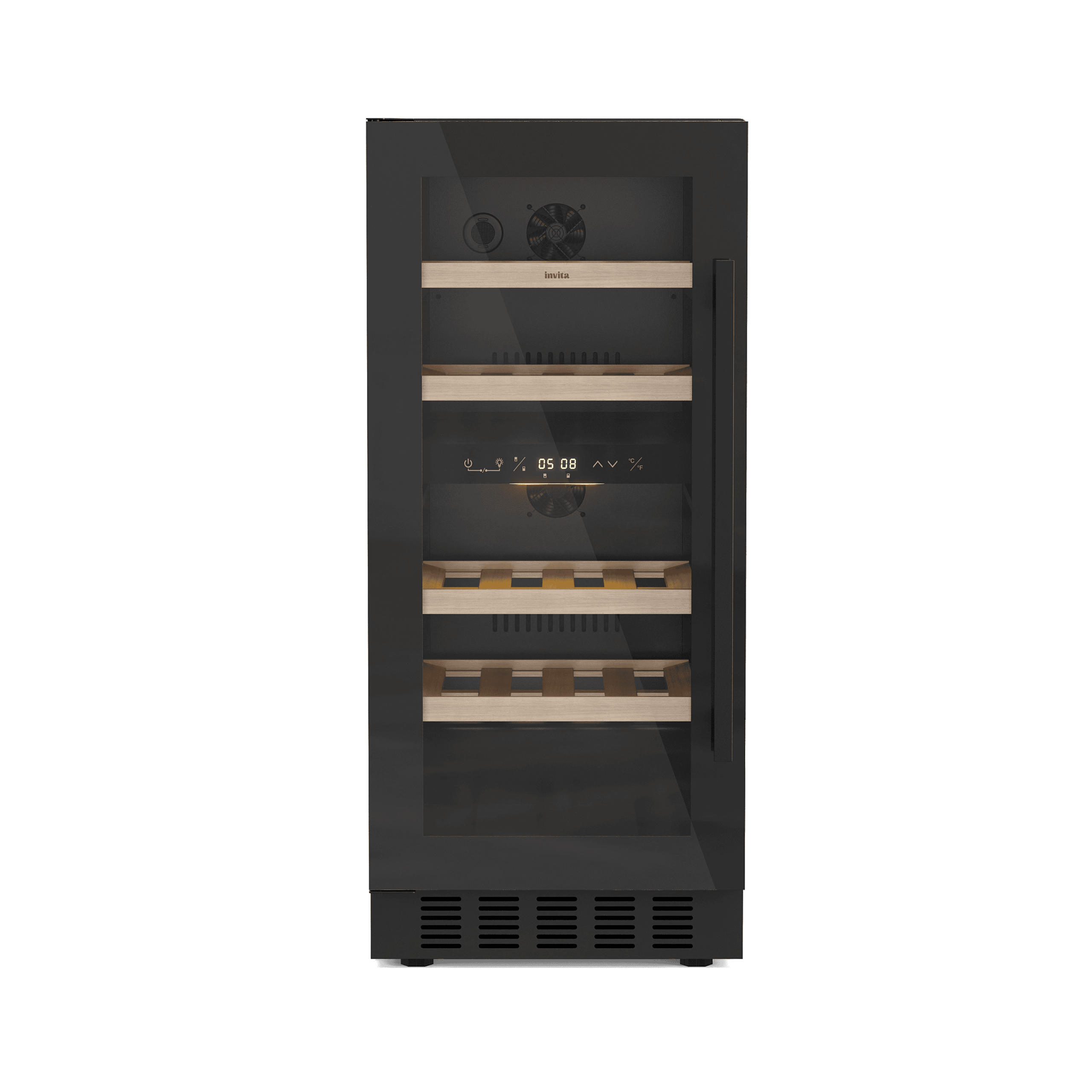 ADEGA INVITA BLACK 26 GARRAFAS DUAL ZONE BUILT-IN