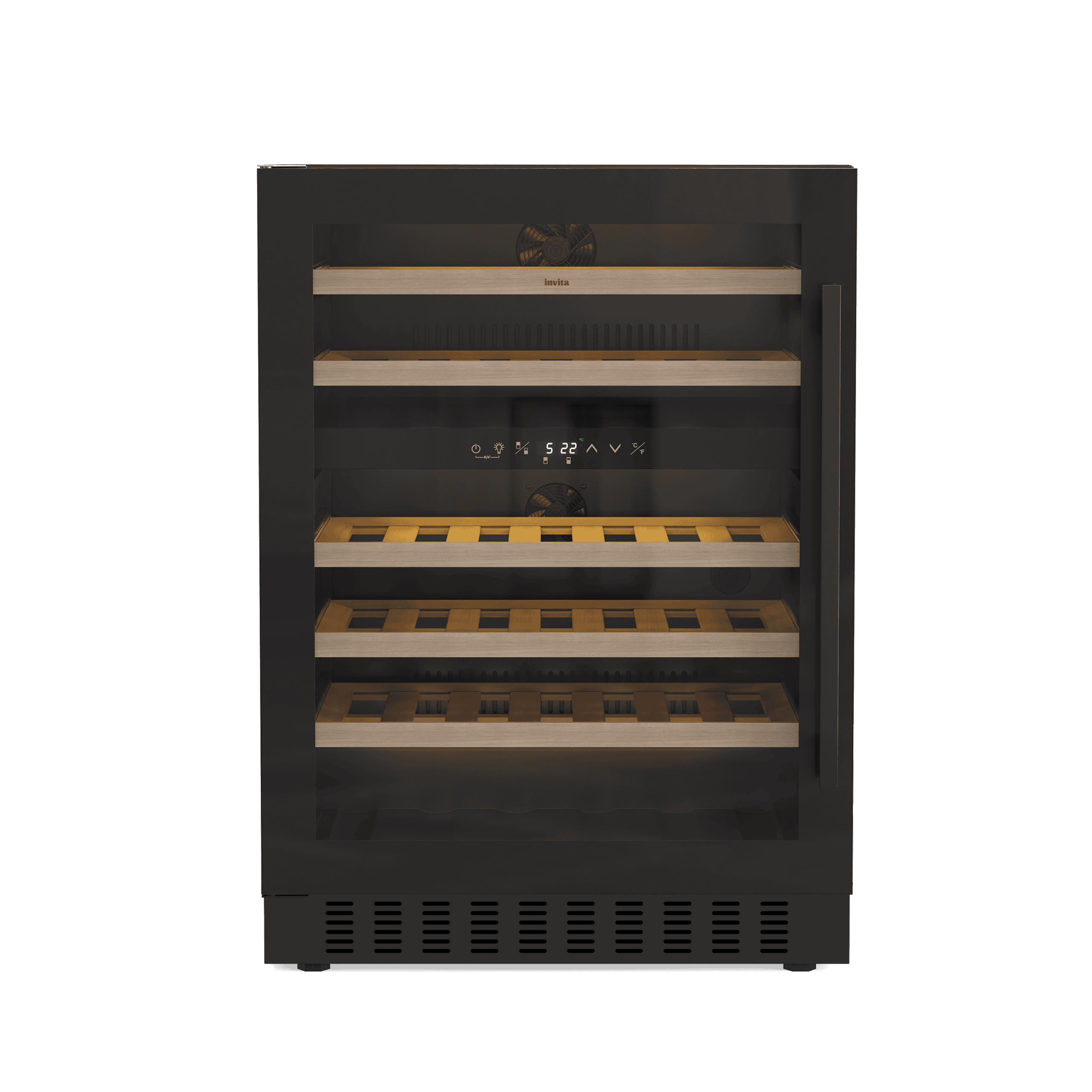 ADEGA INVITA BLACK 46 GARRAFAS DUAL ZONE BUILT-IN